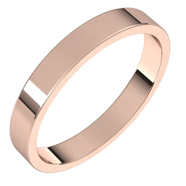 3mm Flat Wedding Band