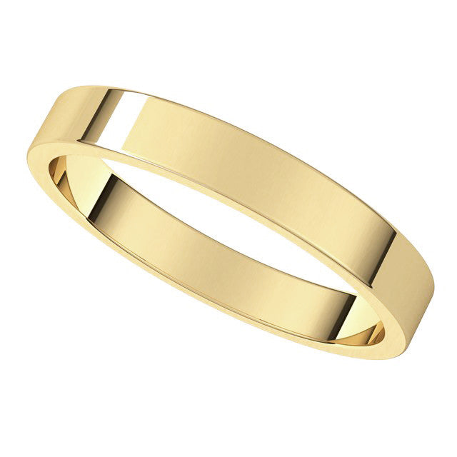 3mm Flat Wedding Band