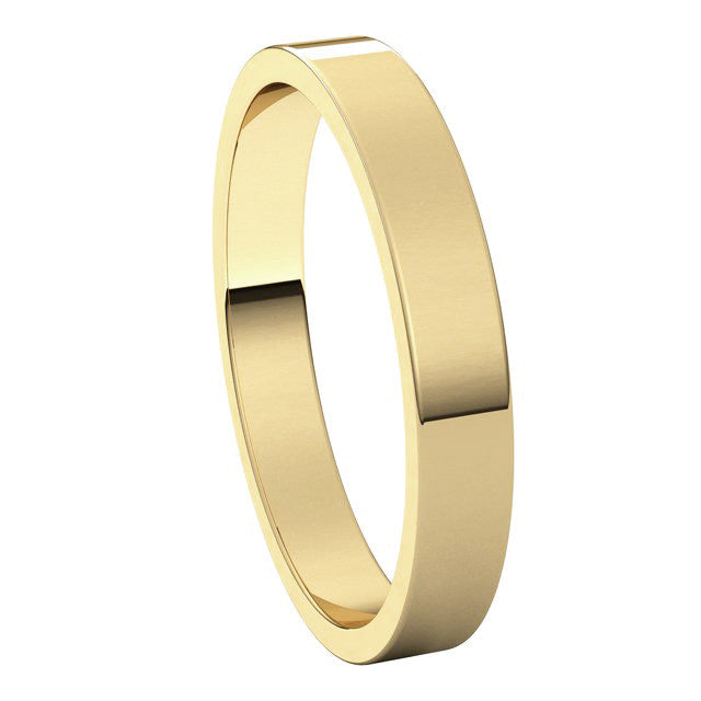 3mm Flat Wedding Band