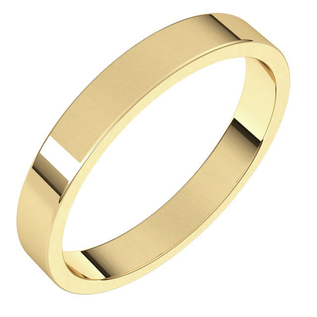 3mm Flat Wedding Band