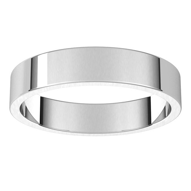 4mm Platinum Flat Wedding Band