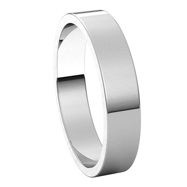 4mm Platinum Flat Wedding Band