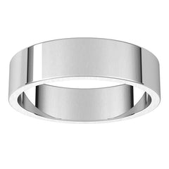5mm Platinum Flat Wedding Band