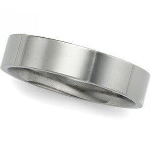 5mm Platinum Flat Wedding Band