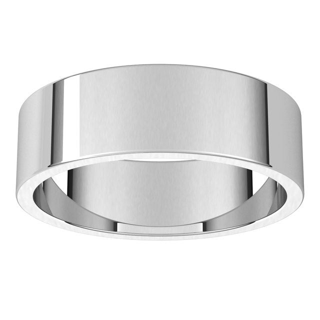 6mm Platinum Flat Wedding Band