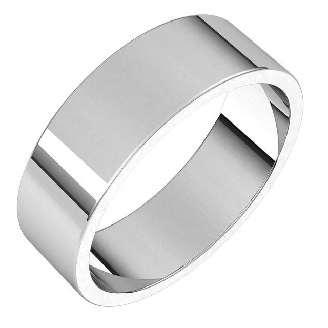 6mm Flat Wedding Band