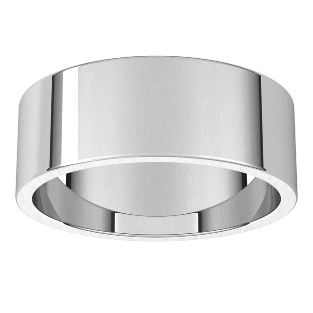 7mm Platinum Flat Wedding Band