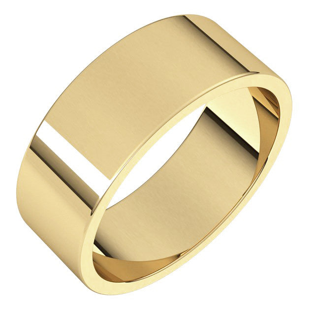 7mm Flat Wedding Band