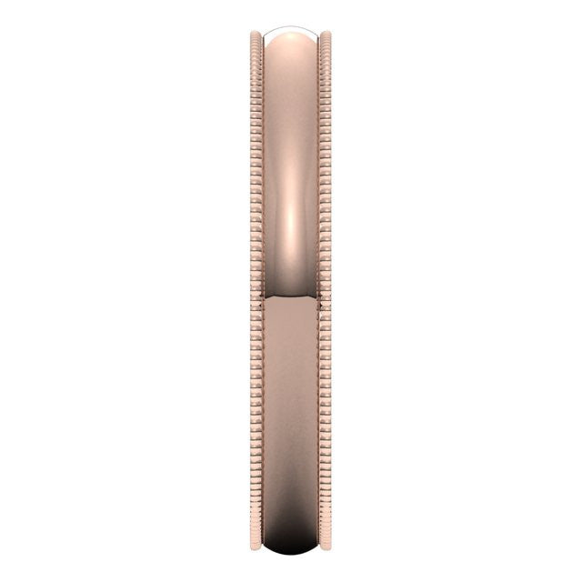 3mm Comfort Fit Milgrain Wedding Band