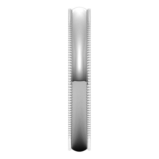 3mm Comfort Fit Milgrain Wedding Band