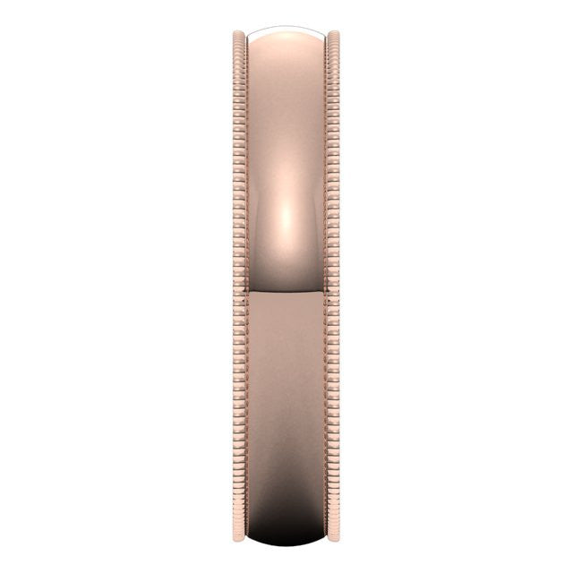 4mm Comfort Fit Milgrain Wedding Band