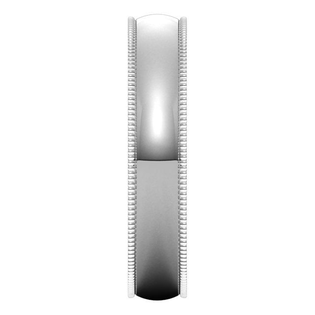 4mm Comfort Fit Milgrain Wedding Band