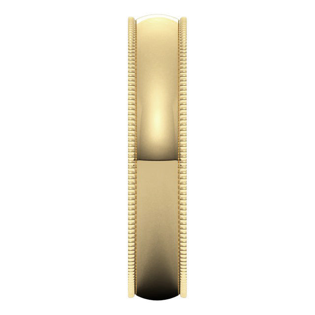 4mm Comfort Fit Milgrain Wedding Band