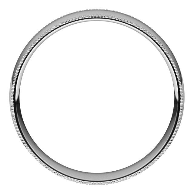 5mm Comfort Fit Milgrain Wedding Band