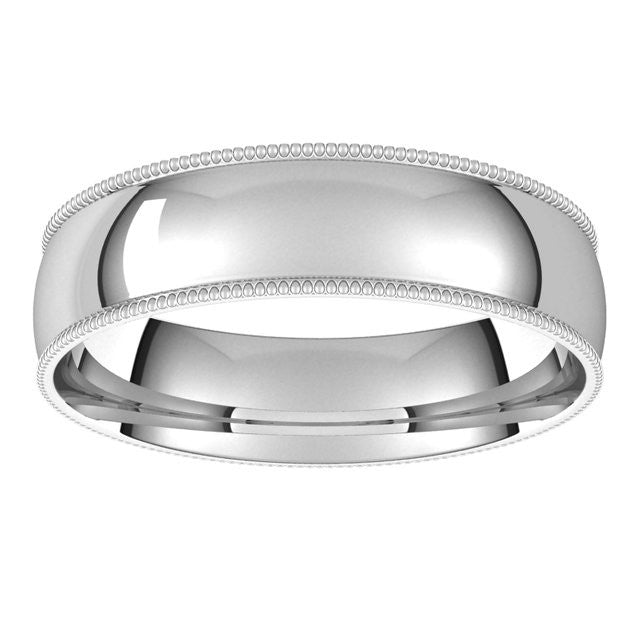 5mm Comfort Fit Milgrain Wedding Band