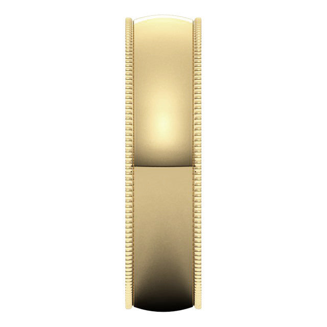 5mm Comfort Fit Milgrain Wedding Band