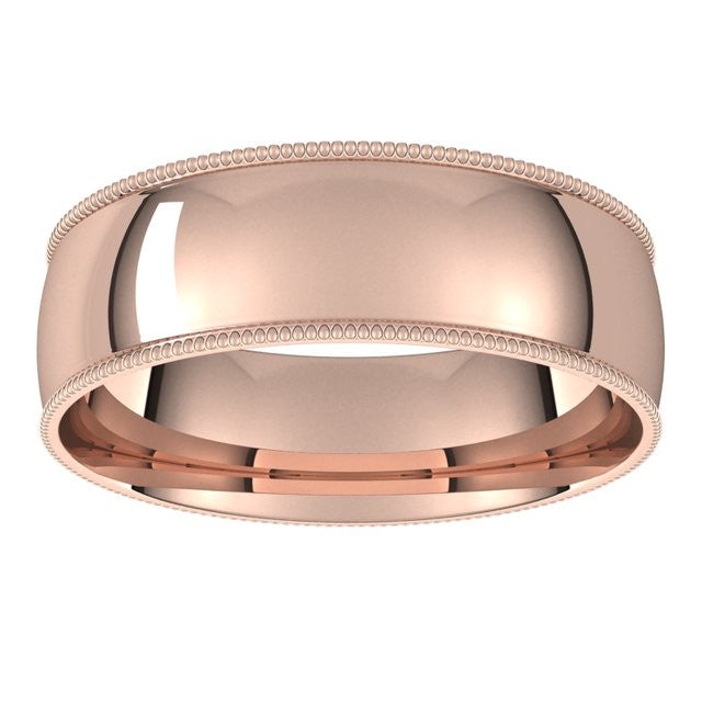 6mm Comfort Fit Milgrain Wedding Band
