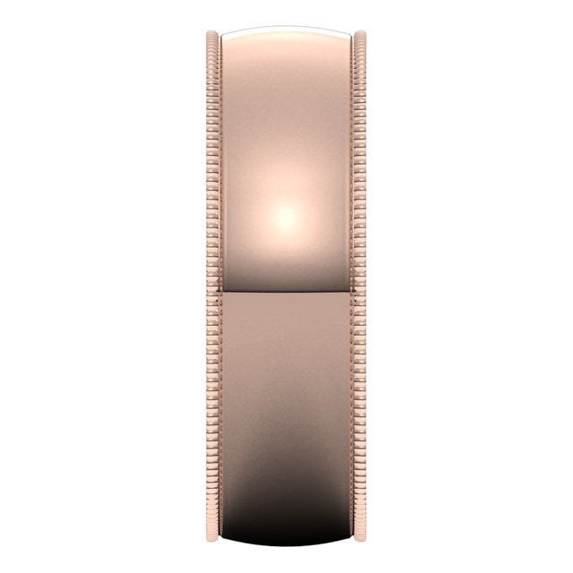6mm Comfort Fit Milgrain Wedding Band