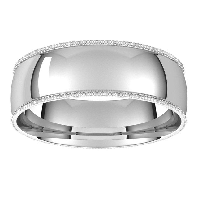 6mm Comfort Fit Milgrain Wedding Band