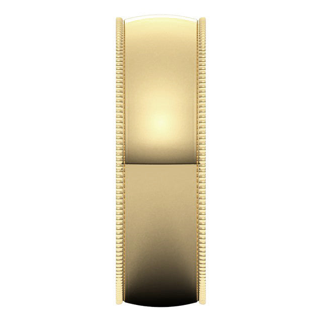 6mm Comfort Fit Milgrain Wedding Band