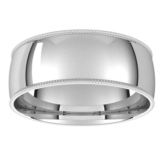 7mm Comfort Fit Milgrain Wedding Band
