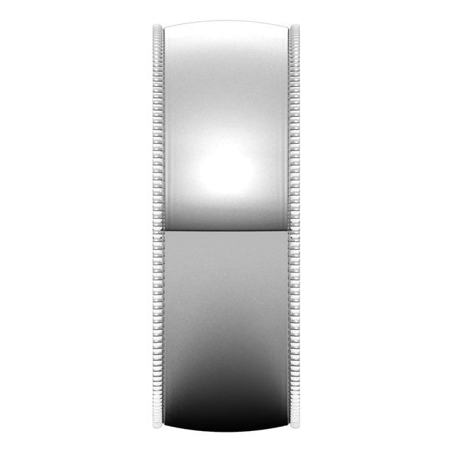 7mm Platinum Comfort Fit Milgrain Wedding Band