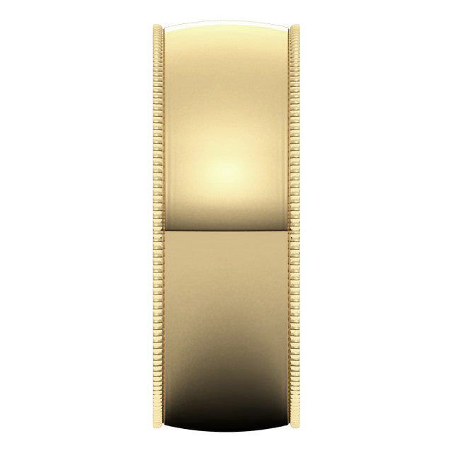 7mm Comfort Fit Milgrain Wedding Band