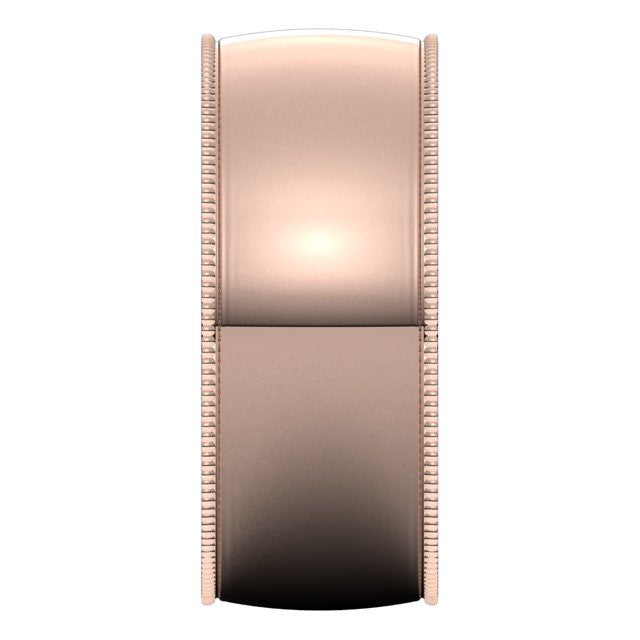 8mm Comfort Fit Milgrain Wedding Band