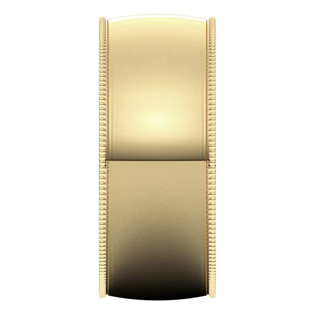 8mm Comfort Fit Milgrain Wedding Band
