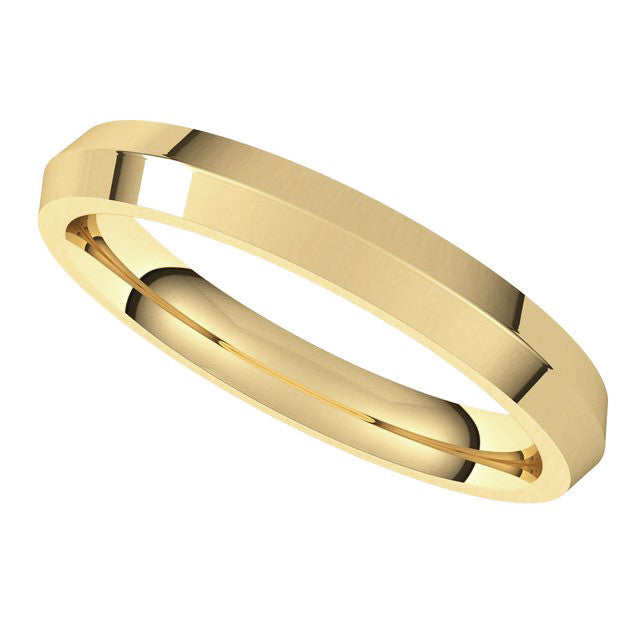 3mm Knife Edge Comfort Fit Wedding Band