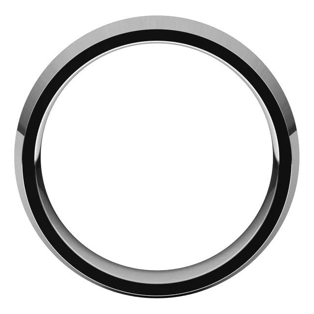 6mm Platinum Knife Edge Comfort Fit Wedding Band