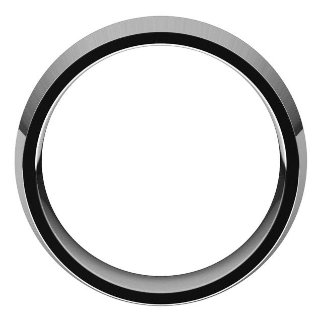 8mm Platinum Knife Edge Comfort Fit Wedding Band