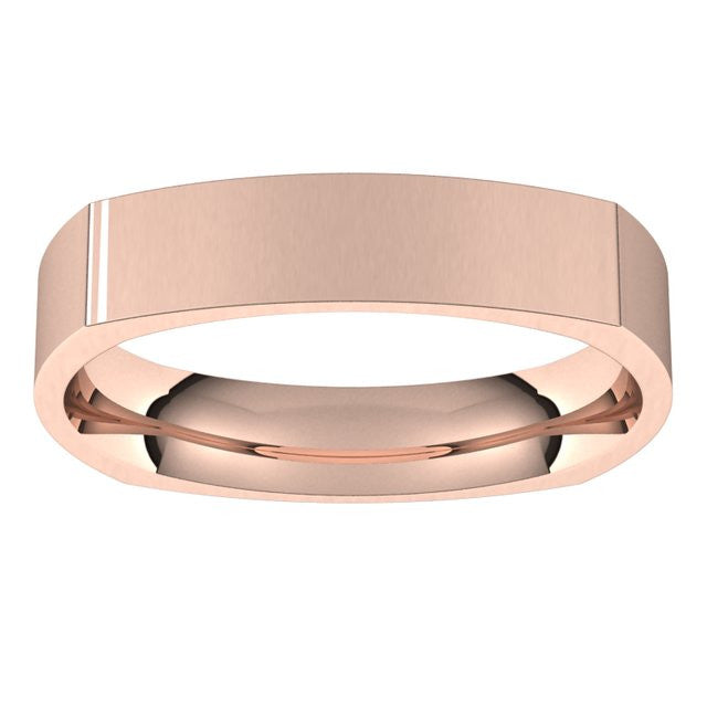 4mm Square Comfort Fit Wedding Band