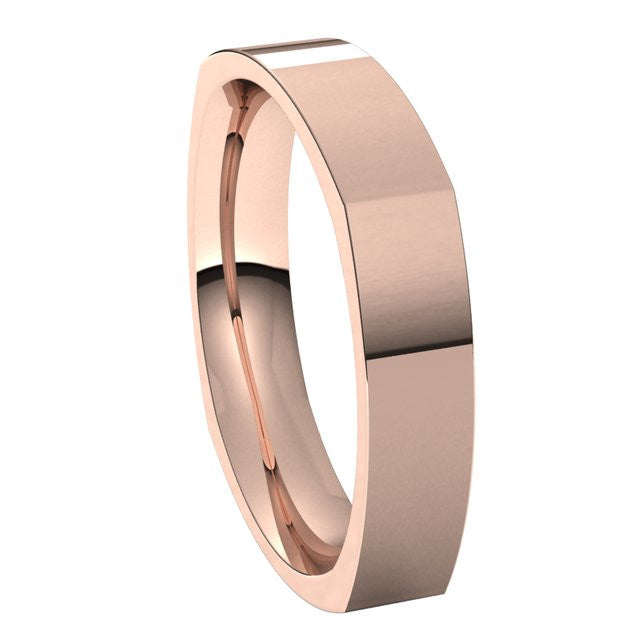 4mm Square Comfort Fit Wedding Band