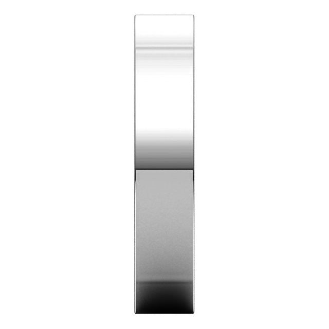 4mm Platinum Square Comfort Fit Wedding Band