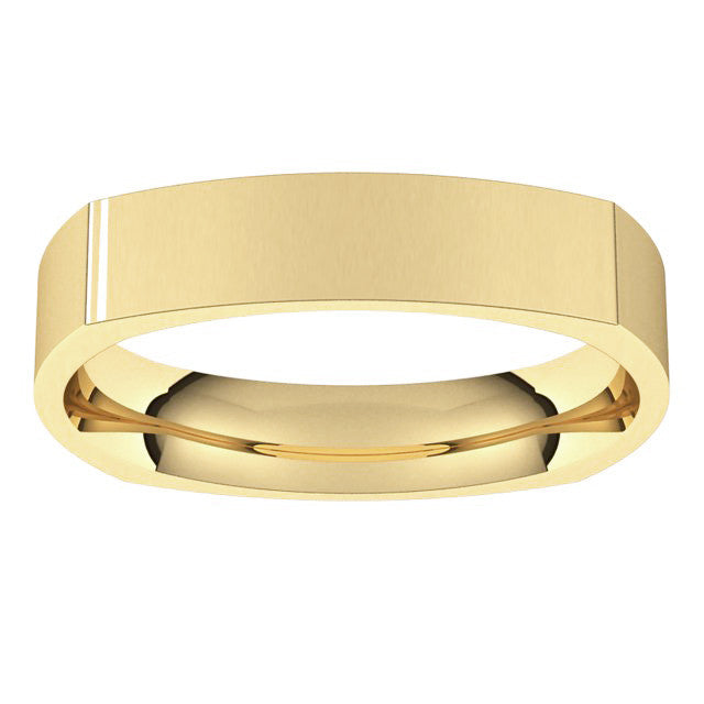 4mm Square Comfort Fit Wedding Band