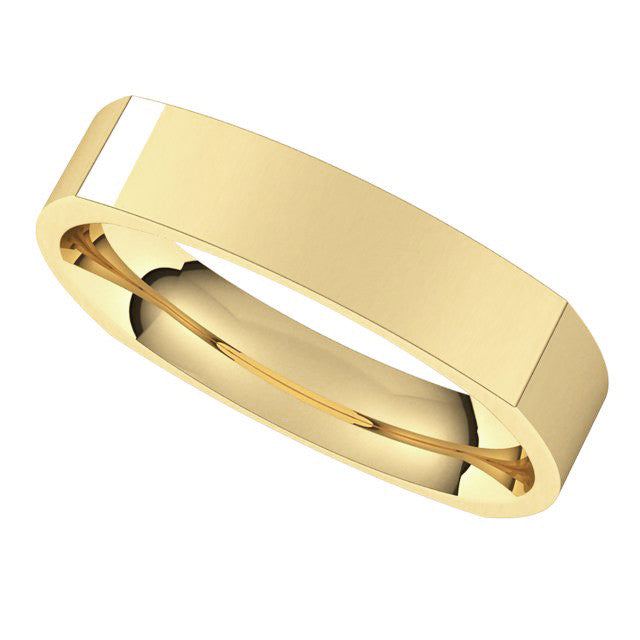4mm Square Comfort Fit Wedding Band