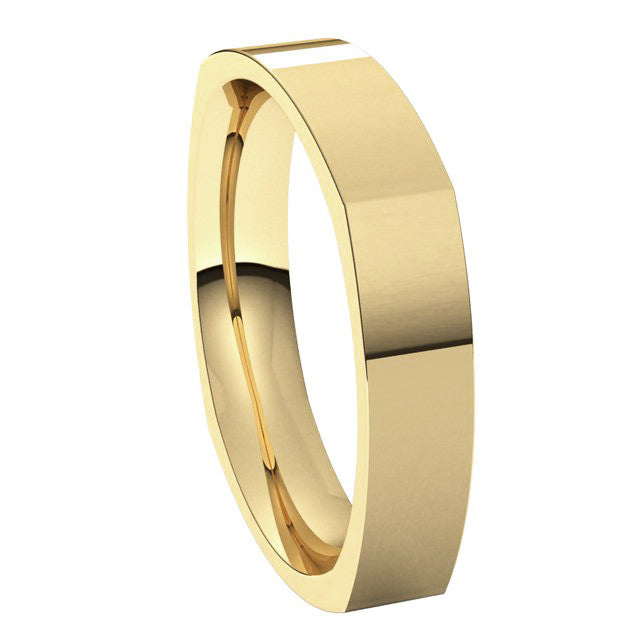 4mm Square Comfort Fit Wedding Band