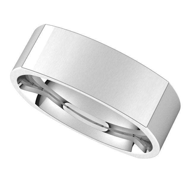 7mm Square Comfort Fit Wedding Band