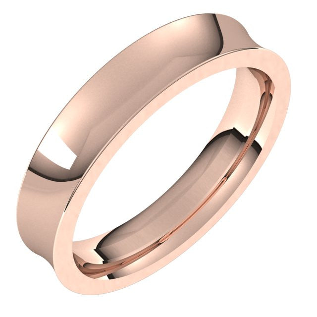 4mm Concave Comfort Fit Wedding Band