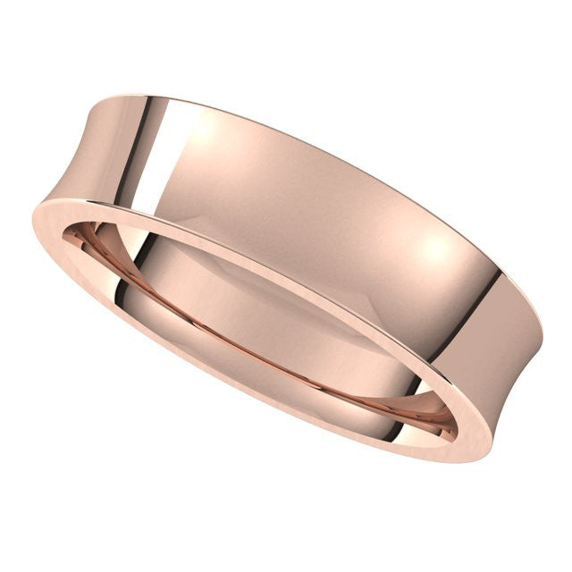 5mm Concave Comfort Fit Wedding Band
