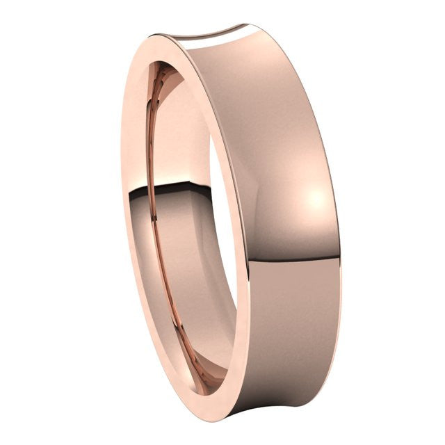 5mm Concave Comfort Fit Wedding Band