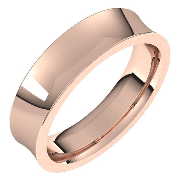 5mm Concave Comfort Fit Wedding Band