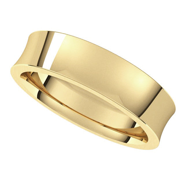 5mm Concave Comfort Fit Wedding Band