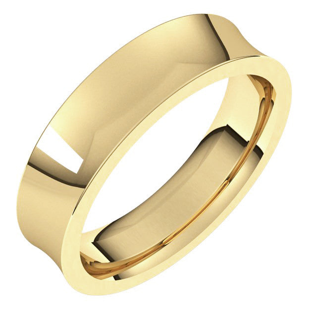 5mm Concave Comfort Fit Wedding Band