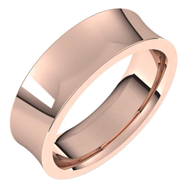 6mm Concave Comfort Fit Wedding Band