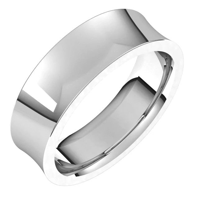 6mm Concave Comfort Fit Wedding Band