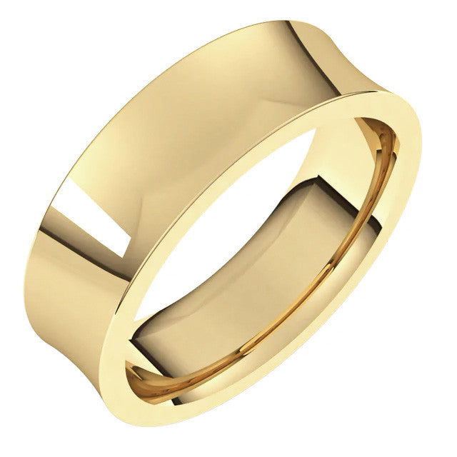 6mm Concave Comfort Fit Wedding Band