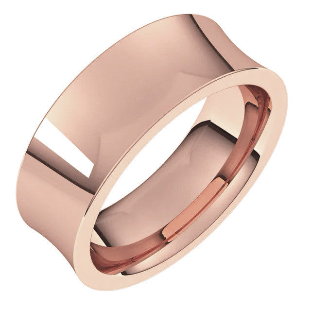 7mm Concave Comfort Fit Wedding Band