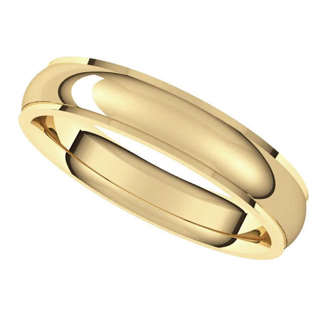 4mm Stepped Comfort Fit Wedding Band